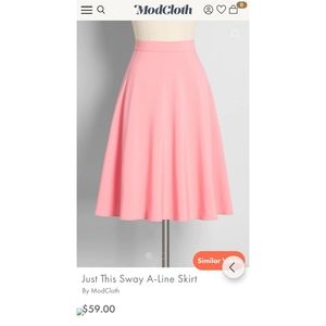 MODCLOTH Just this sway a-line skirt
